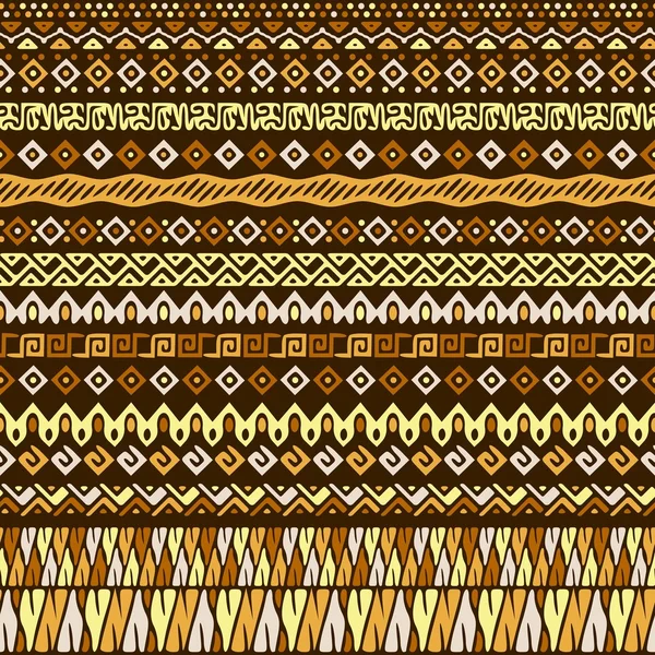 Patrón de estilo africano vectorial con motivos tribales . — Archivo Imágenes Vectoriales