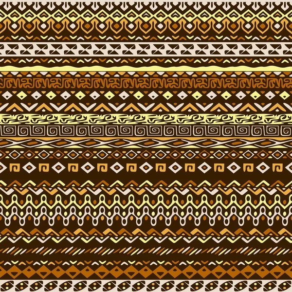 Vector african style pattern with tribal motifs. — Stock Vector