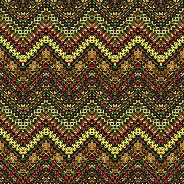 Patrón de Chevron de estilo africano vectorial con motivos tribales . — Archivo Imágenes Vectoriales