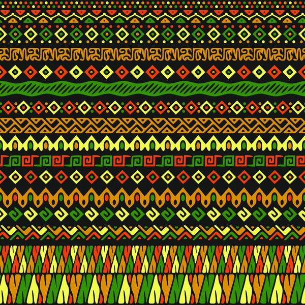 Padrão de estilo africano vetorial com motivos tribais . — Vetor de Stock