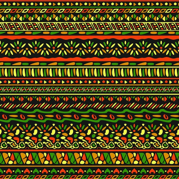 Patrón de estilo africano vectorial con motivos tribales . — Vector de stock