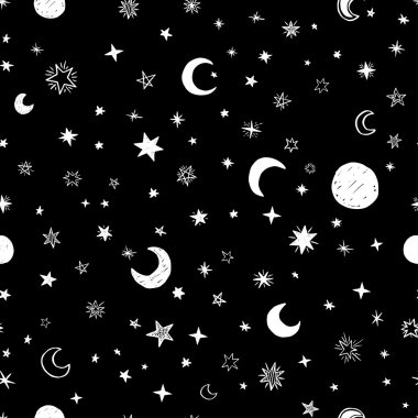 Handdrawn yıldız ile Seamless Modeli