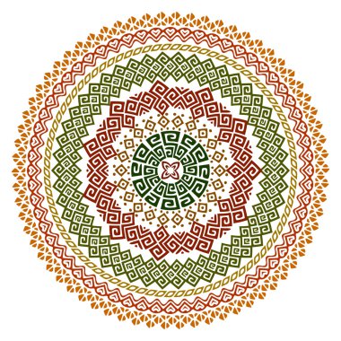 Bohem, oryantal, Hint, Arap, Afrika motifleri ile vektör mandala arka plan.