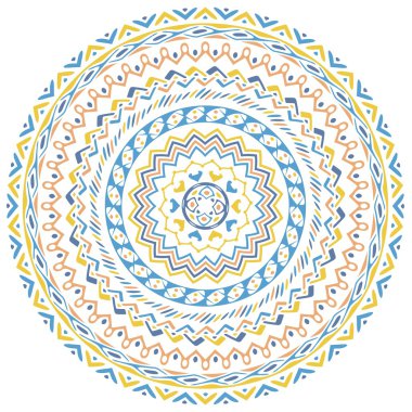 Bohem, oryantal, Hint, Arap, Afrika motifleri ile vektör mandala arka plan.