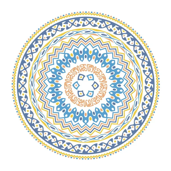 Mandala vectoriel avec motifs bohème, oriental, indien, arabe, africain . — Image vectorielle