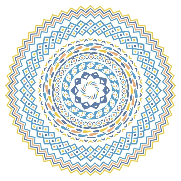 Mandala vectoriel avec motifs bohème, oriental, indien, arabe, africain . — Image vectorielle