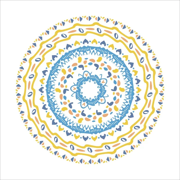 Vector mandala background with bohemian, Oriental, Indian, Arabic, African motifs. — Stock Vector