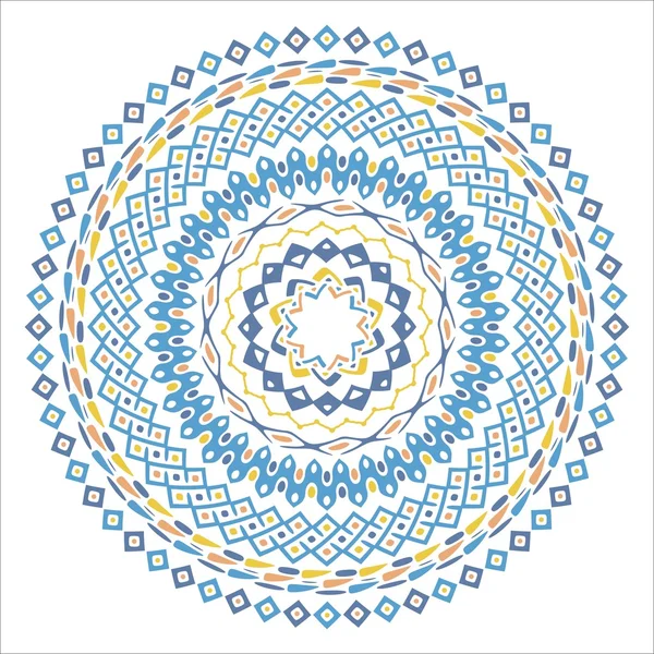 Mandala vectoriel avec motifs bohème, oriental, indien, arabe, africain . — Image vectorielle