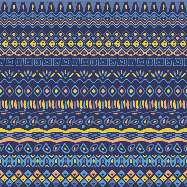 Vector african style pattern with tribal motifs — Stock Vector