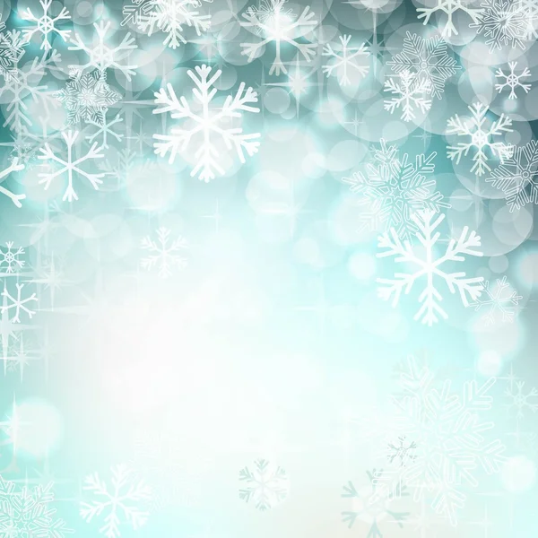 Abstrakcyjne Boże Narodzenie tło z płatków śniegu — Wektor stockowy