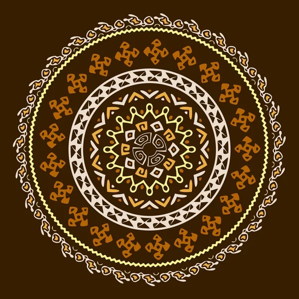 Vektor Mandala Hintergrund mit böhmischen, orientalischen, indischen, arabischen, afrikanischen Motiven. — Stockvektor