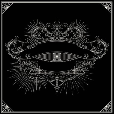 Şirket adı, başlık veya etiket dekor için Victoria tarzı lüks vintage kaligrafi tasarım çiçek doğrusal çerçevesi gelişir. Vektör çizim.