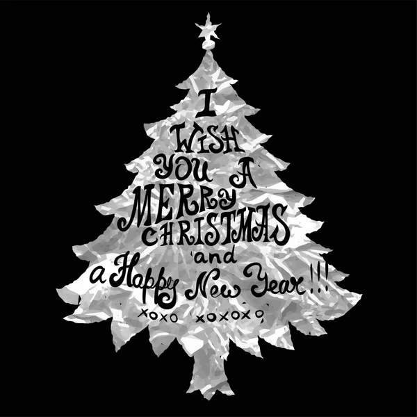 Carte De Noel Avec Sapin Et Citation Lettrage Cartes De Voeux Pour Toutes Les Series De Vacances Image Vectorielle Par 0mela C Illustration