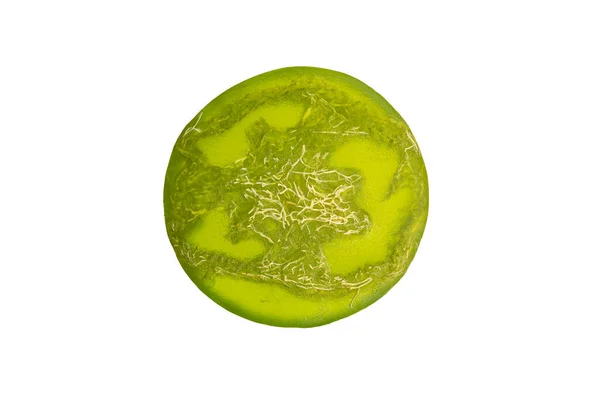 흰색 배경 이 느슨 한 녹색 글리세린 비누 — 스톡 사진