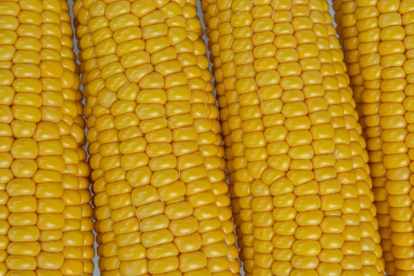 Cob Corn yellow natural Texture Close up — Stock Photo, Image