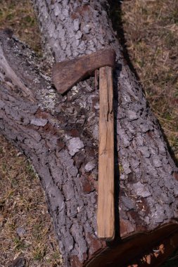 Çok eski bir balta.