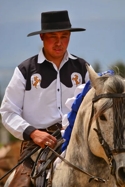 Rancho Fenix Latacunga Cotopaxi Ecuador Augusti 2016 Ryttare Dressyr Med — Stockfoto