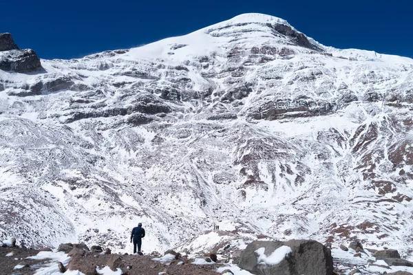 Wulkan Chimborazo Najbliższy Punkt Słońca Ekwador — Zdjęcie stockowe