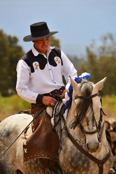 Rancho Fphoenix Latacunga Cotopaxi Ecuador August 2016 骑手穿着骑马服的骑手 — 图库照片