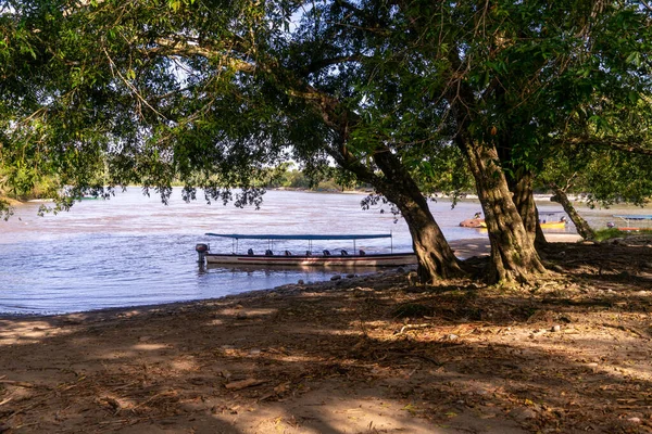 Canoas Praia Misahualli Província Napo Equador — Fotografia de Stock