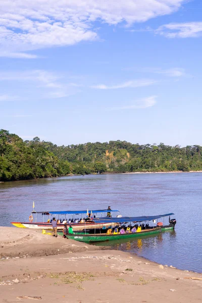 Canoas Praia Misahualli Província Napo Equador — Fotografia de Stock