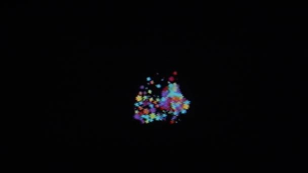 Apple Logo Bildschirmschoner Auf Alten Röhrenfernsehern Retro Technologie Konzept — Stockvideo