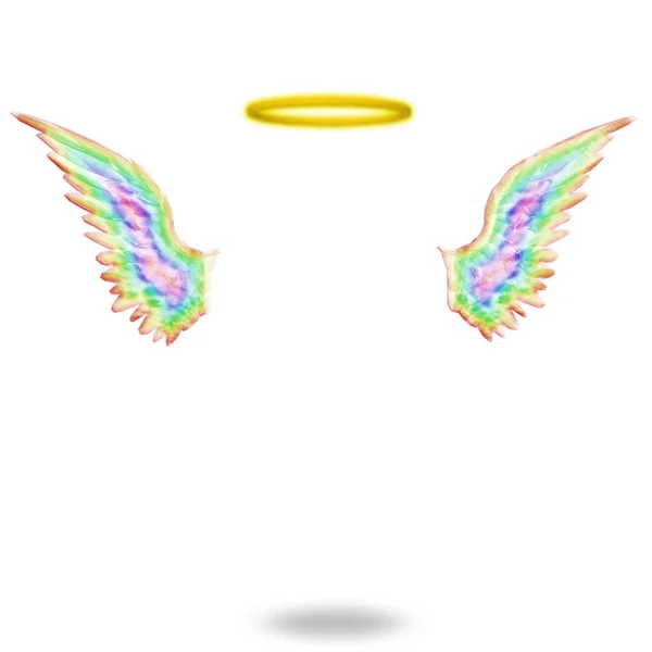 Angels wings and halo — Stock Photo, Image