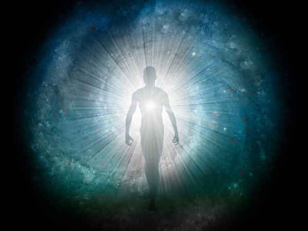 Figure emerges from the comos