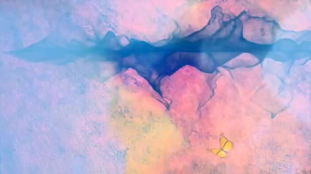 超现实的烟雾和蝴蝶 — 图库视频影像