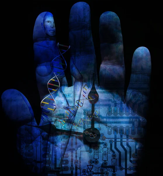 Χειρισμοί ανθρώπινου DNA — Φωτογραφία Αρχείου
