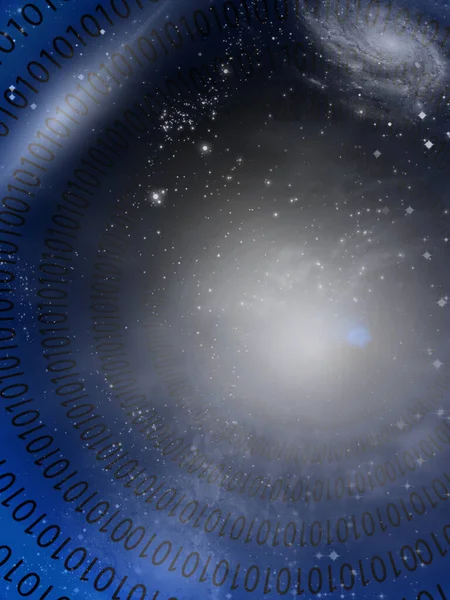 Binary code in space — Stock Photo, Image
