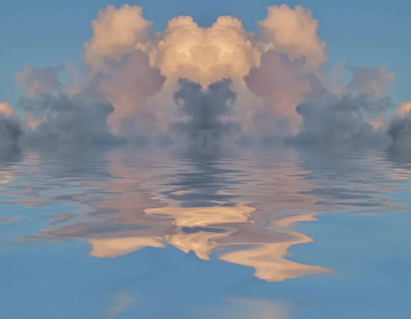 Clouds reflected in the water — Stock Photo, Image