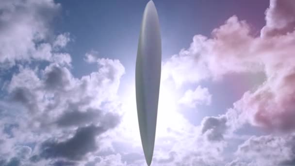 UFO unosi się na niebie — Wideo stockowe