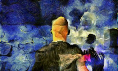 Soyut sanat. Zaman akışındaki adam