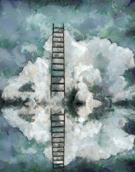 Ladder to clouds — Stock Photo, Image