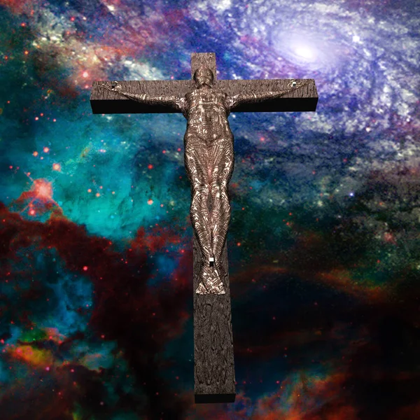 Uzayda Çarmıha gerilmiş Sayborg