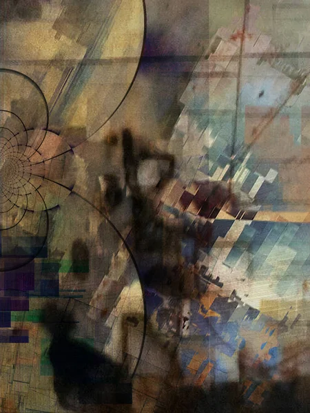 Digitale abstracte kunst. Glitch-effect — Stockfoto