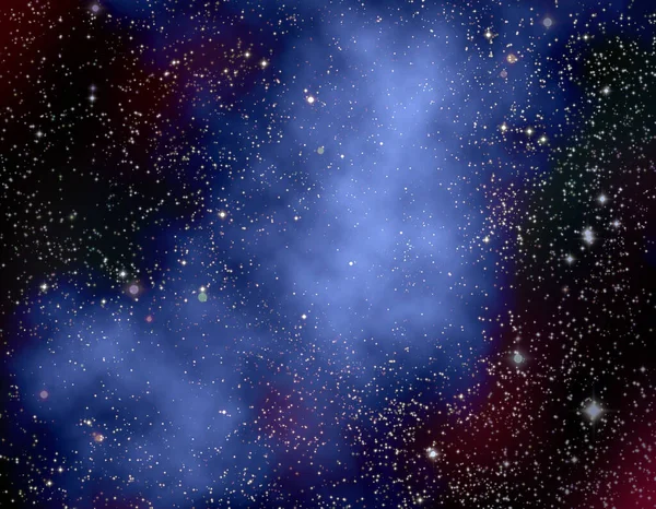 Céu estrelado e nebulosa — Fotografia de Stock