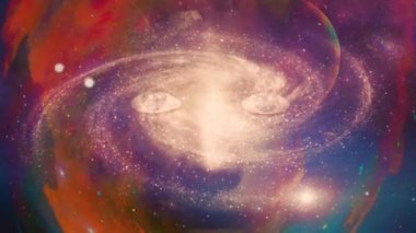 Canlı uzayda kadın yüzü