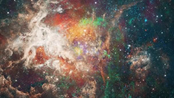 Levande universum. Stjärnor och nebulosor — Stockvideo