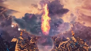 Yanan gökyüzü. Gerçeküstü manzara