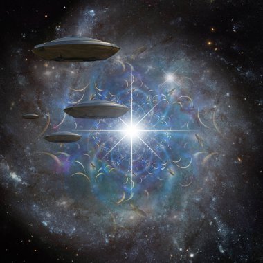 Uzay geçidinde uçan daireler