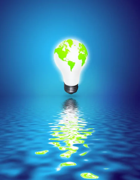 Earth Light Bulb — Stock Photo, Image