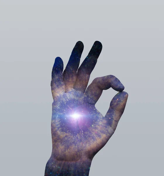 Sterne OK Handzeichen — Stockfoto