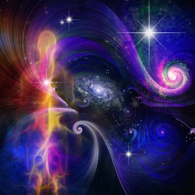 Canlı renkli evrende insan ruhu
