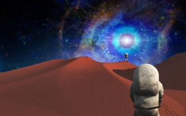 Başka bir gezegendeki astronotlar