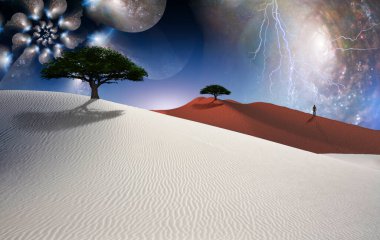 Gerçeküstü beyaz çöl