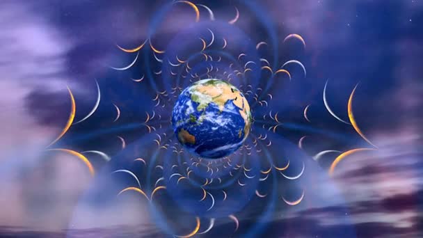 Planeta Tierra en fractal — Vídeo de stock