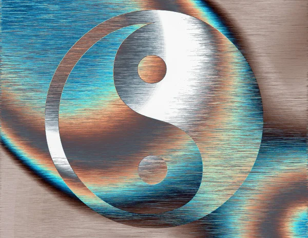 Yin Yang. Renderowanie 3D — Zdjęcie stockowe