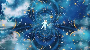 Açık alanda astronot